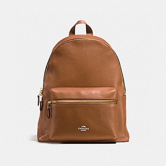 coach charlie pebble leather backpack